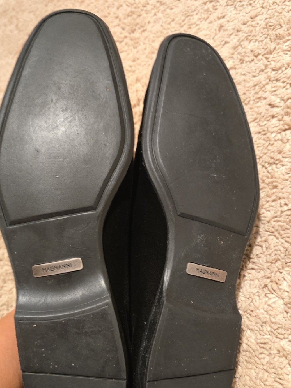 Magnanni Black Velvet Loafers with Orange Lining Eu42.5/US9.5 - Picture 4 of 9